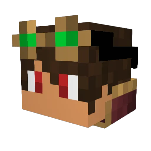 XPr0tect0r Minecraft avatar head, 3D render