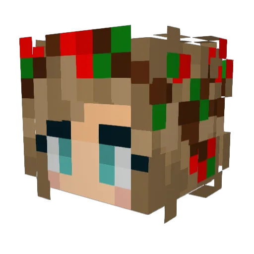 XPrincessPipx Minecraft avatar head, 3D render