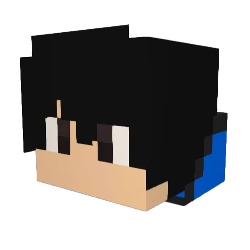 XQTRX Minecraft avatar head, 3D render