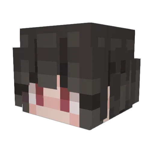 XQawa Minecraft avatar head, 3D render