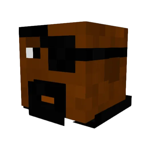 XQuickShotz4X Minecraft avatar head, 3D render