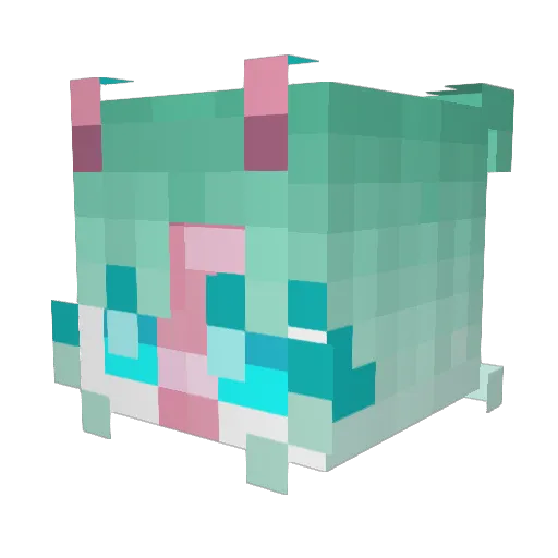 XQwel Minecraft avatar head, 3D render