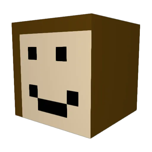 XQwkScpYurMUm69X Minecraft avatar head, 3D render