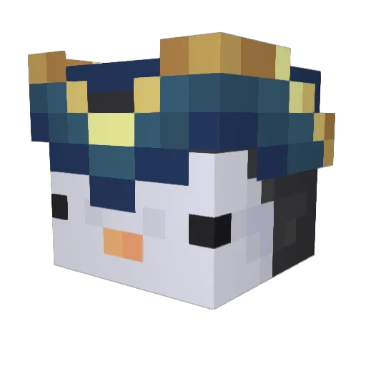 XR11 Minecraft avatar head, 3D render
