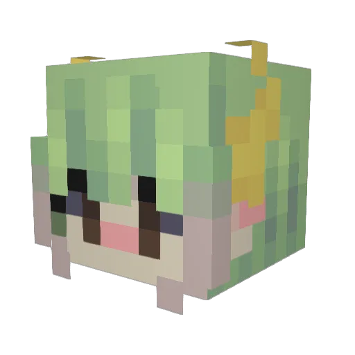 XR3DxSCAR3X Minecraft avatar head, 3D render