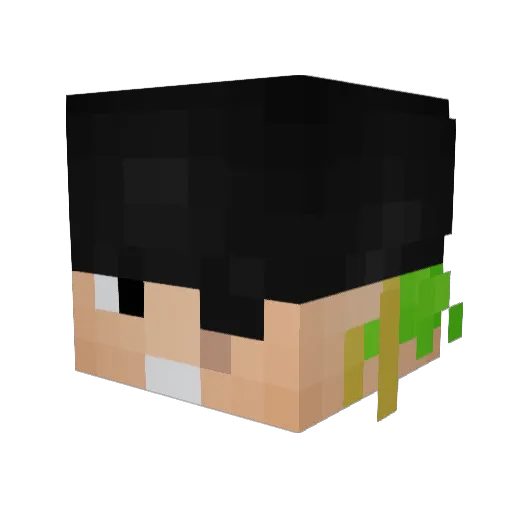 XR4877 Minecraft avatar head, 3D render