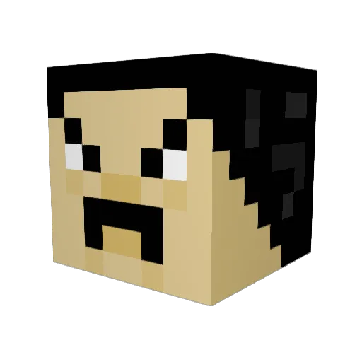 XR8gamer6 Minecraft avatar head, 3D render