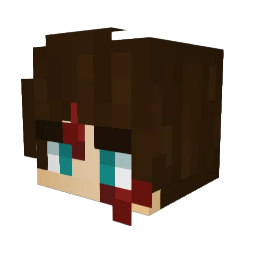 XRLZ Minecraft avatar head, 3D render