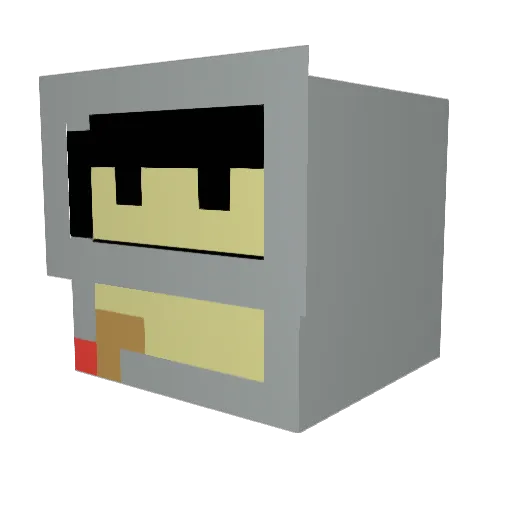 XR_45 Minecraft avatar head, 3D render