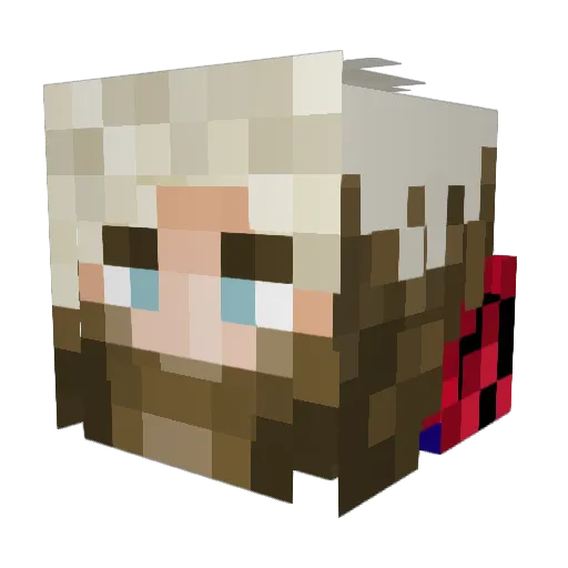 XR_hys Minecraft avatar head, 3D render