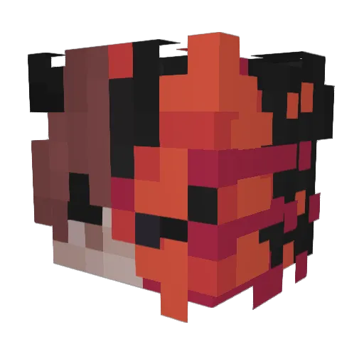XRaedFire Minecraft avatar head, 3D render