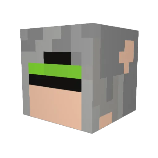 XRamza Minecraft avatar head, 3D render