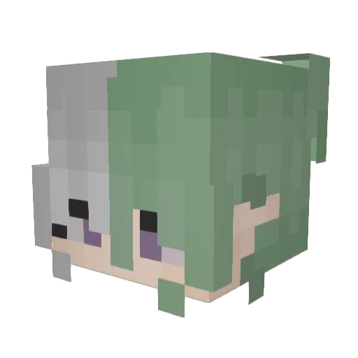 XRave_Hallows Minecraft avatar head, 3D render