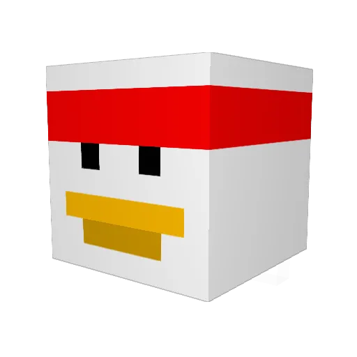 XRayEnte Minecraft avatar head, 3D render