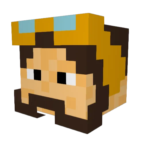 XRay_Star Minecraft avatar head, 3D render