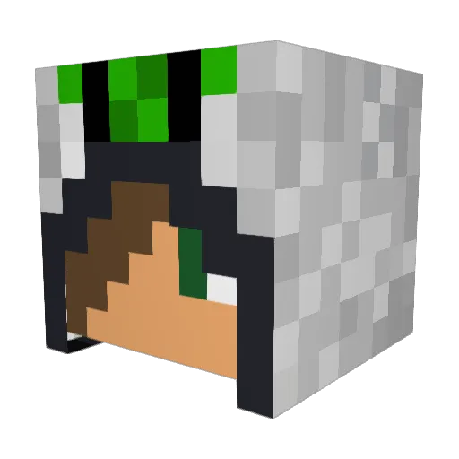XReX2003 Minecraft avatar head, 3D render