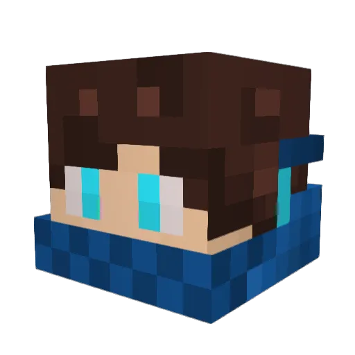 XRebronX Minecraft avatar head, 3D render