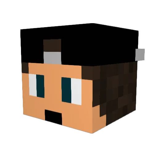 XRobertinhoBR Minecraft avatar head, 3D render