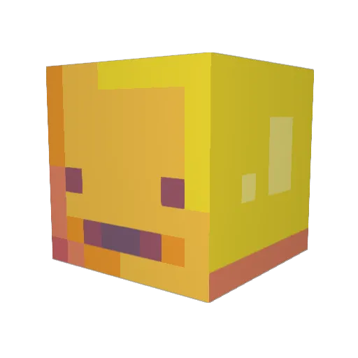 XRosinanteD Minecraft avatar head, 3D render