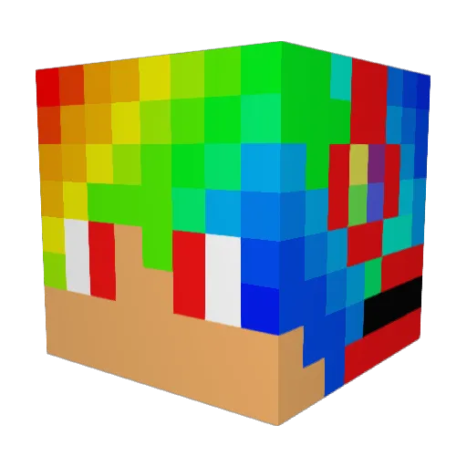 XRslayer Minecraft avatar head, 3D render