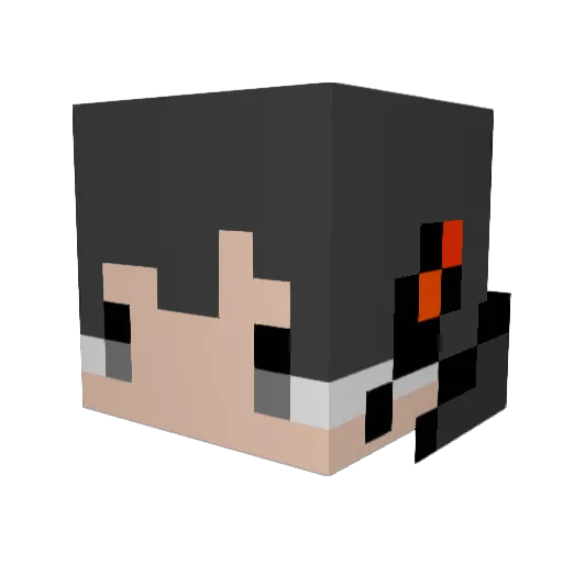 XSHM Minecraft avatar head, 3D render