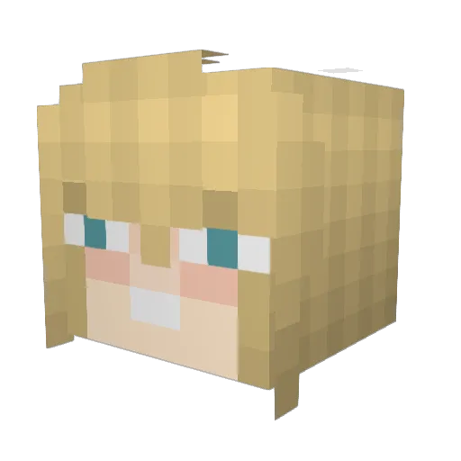 XSLite Minecraft avatar head, 3D render