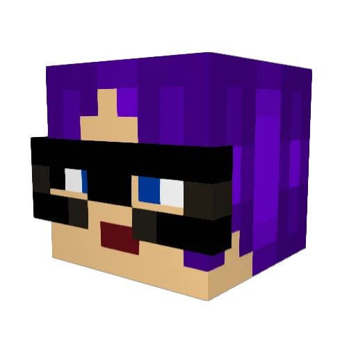 XS_01 Minecraft avatar head, 3D render