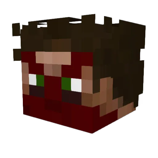 XSample Minecraft avatar head, 3D render