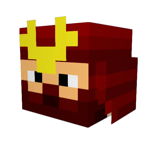 XSamuraiMasterX Minecraft avatar head, 3D render