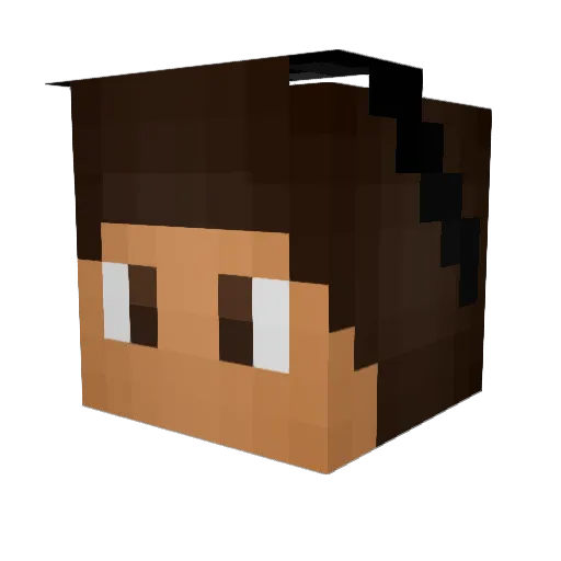 XSavageWoofWoof Minecraft avatar head, 3D render