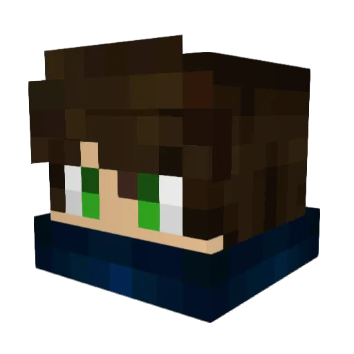 XSeeD_ Minecraft avatar head, 3D render