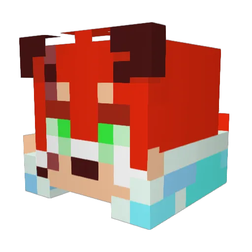 XShadCatX Minecraft avatar head, 3D render