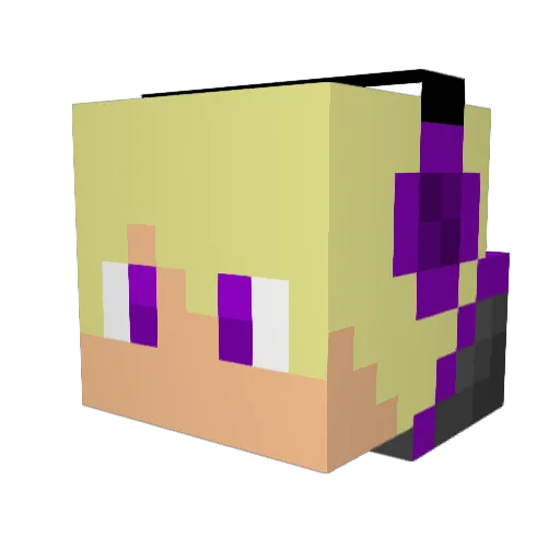 XShadowGamesX Minecraft avatar head, 3D render