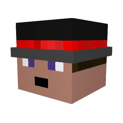 XShadowHunter177 Minecraft avatar head, 3D render