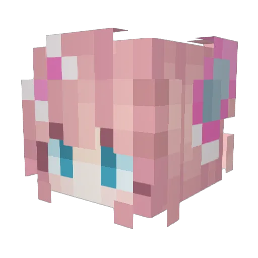 XShoriX Minecraft avatar head, 3D render