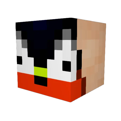 XSkalman Minecraft avatar head, 3D render