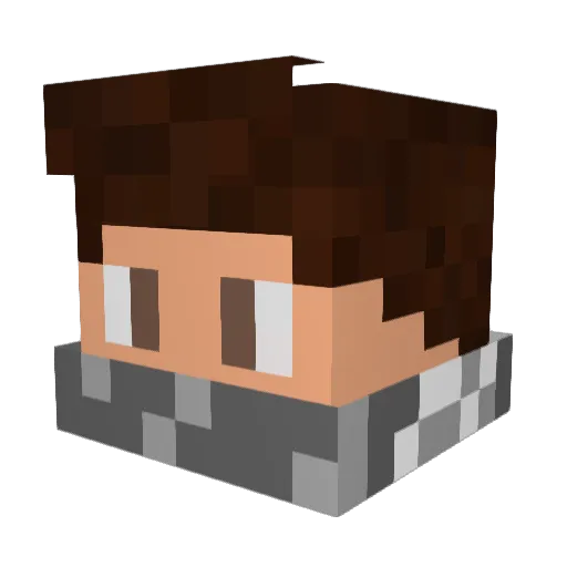 XSlayerZ Minecraft avatar head, 3D render