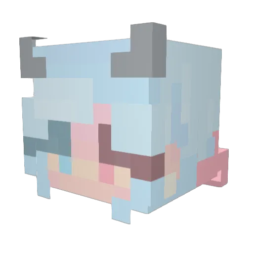 XStarlaX Minecraft avatar head, 3D render