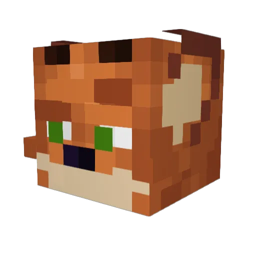 XSwordless Minecraft avatar head, 3D render