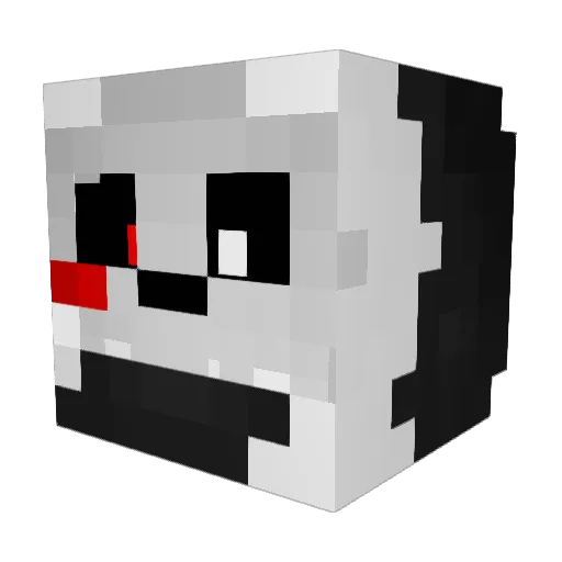 XTALE09 Minecraft avatar head, 3D render