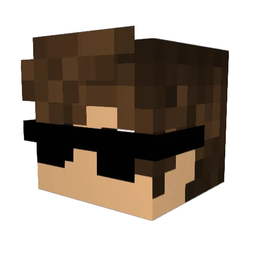 XTER4356 Minecraft avatar head, 3D render