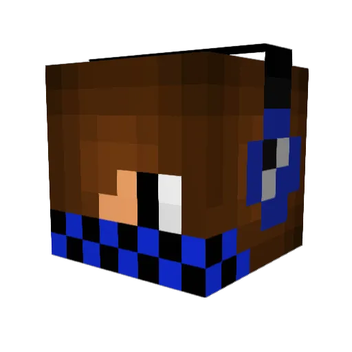 XTH3xV3L0CITYX Minecraft avatar head, 3D render