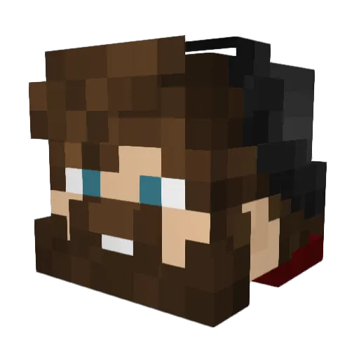 XTNCER Minecraft avatar head, 3D render