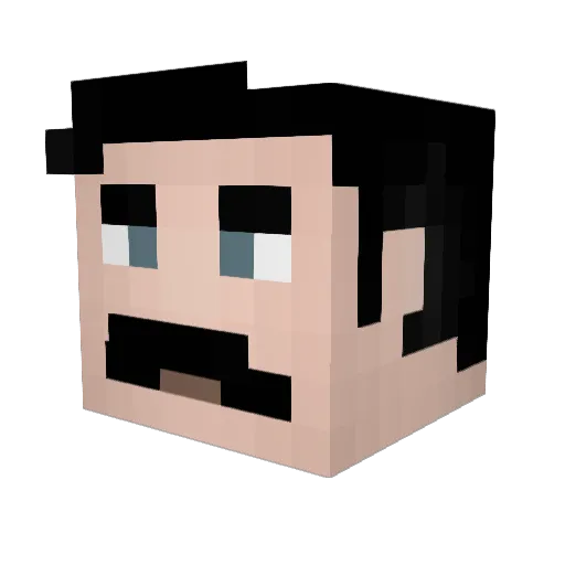 XTRMDUDE Minecraft avatar head, 3D render