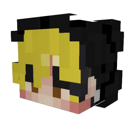 XTRM_CraftyCroc Minecraft avatar head, 3D render