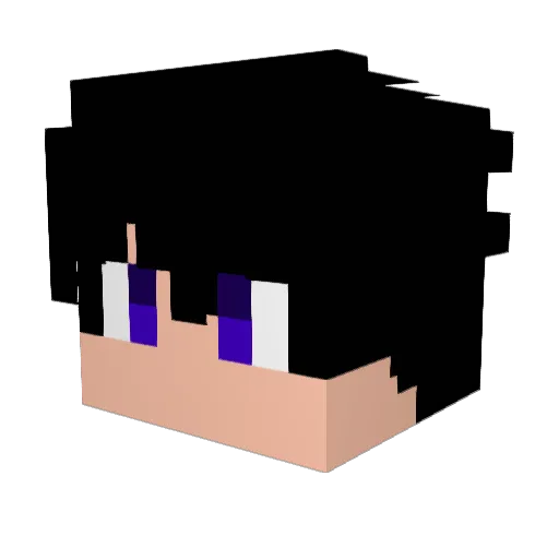 XTSMEMBERDARK Minecraft avatar head, 3D render