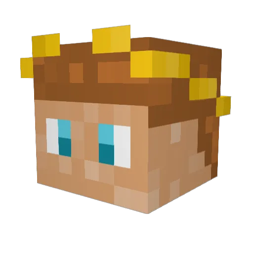 XTianity Minecraft avatar head, 3D render