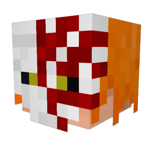XTinyTrexX Minecraft avatar head, 3D render