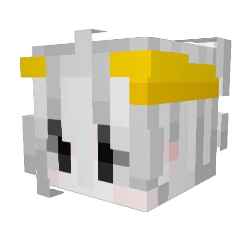 XToNya Minecraft avatar head, 3D render