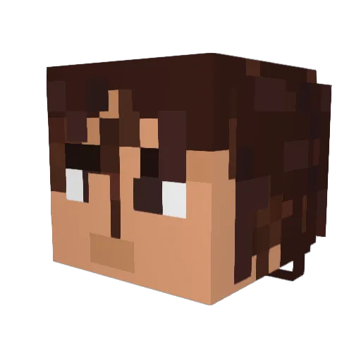XTy19 Minecraft avatar head, 3D render